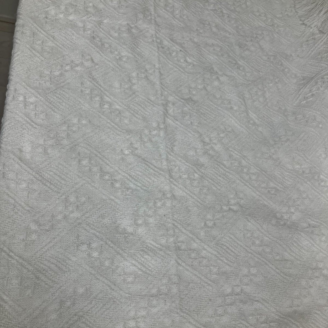 洗ったあとの白い敷物