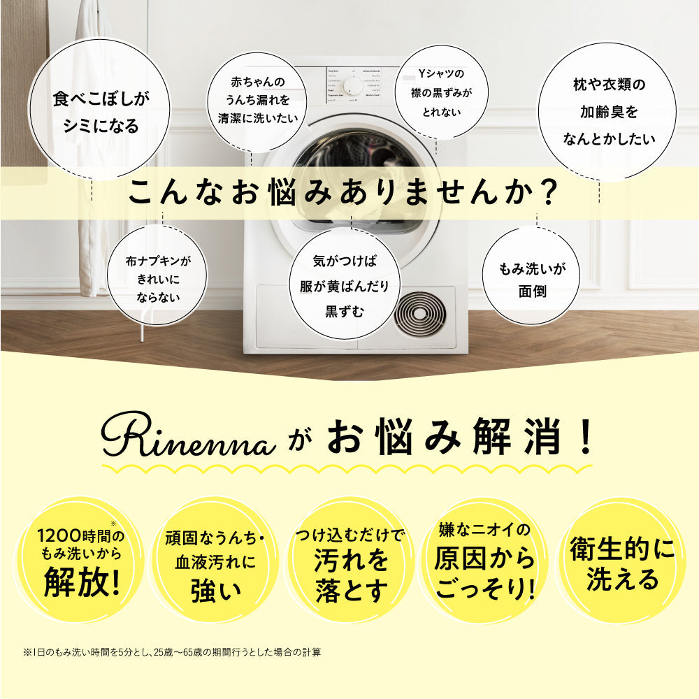（テスト商品定期便・ご購入いただけません）Rinenna #2 (リネンナ) つけおきメイン 洗濯用洗剤 800g (Mikawayaテスト)