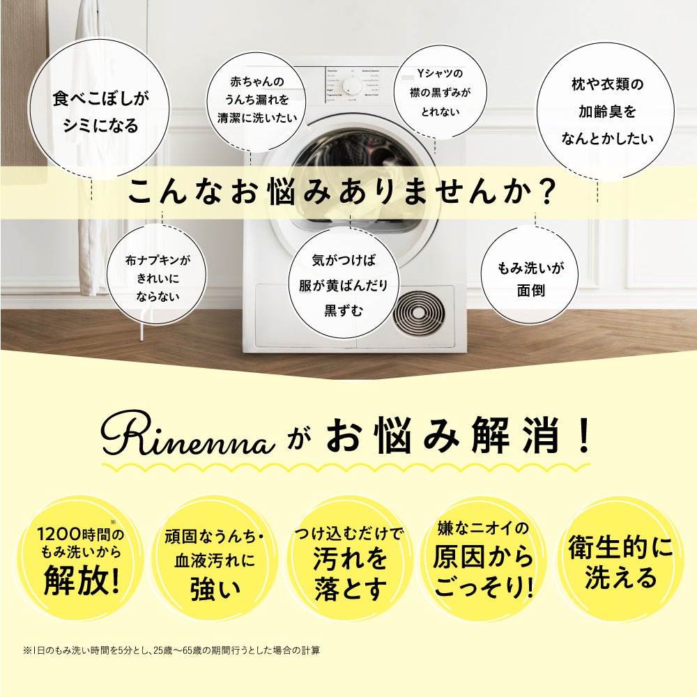 Rinenna#1とRinenna#2のSET 特別価格商品｜【公式】Rinenna｜リネンナ シミ 黄ばみ 臭い つけ置き洗剤