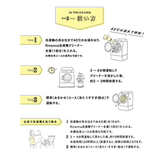 洗濯槽クリーナー　Rinenna#3 TUB CLEANER + Rinenna#1 トライアルパック（2個）