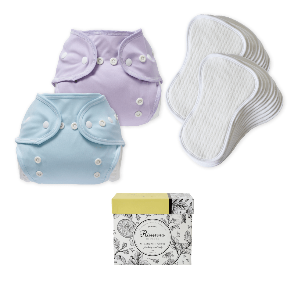 [Daytime diaper set] 20 cloth diapers (molded diapers) + 2 diaper covers